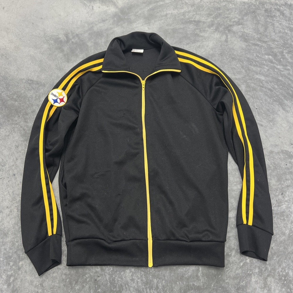 vintage steelers fullzip up jacket thin 90s side patch Polyester Size M 80s